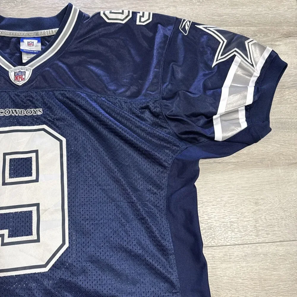 Tony Romo Jersey Dallas Cowboys NFL Reebok Men's Blue Size 50